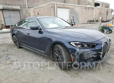 BMW I4 EDRIVE4 2022 vin WBY73AW0XNFM41611 from auto auction Copart