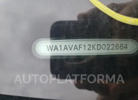 AUDI Q8 PREMIUM 2019 vin WA1AVAF12KD022664 from auto auction Copart