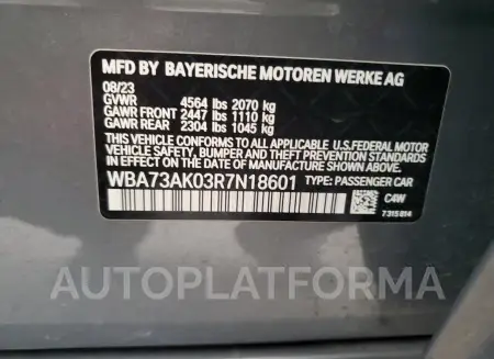 BMW 228XI 2024 vin WBA73AK03R7N18601 from auto auction Copart