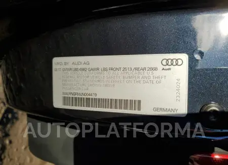 AUDI A5 PREMIUM 2018 vin WAUYNGF59JN004419 from auto auction Copart