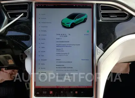 TESLA MODEL X 2017 vin 5YJXCBE23HF041361 from auto auction Copart