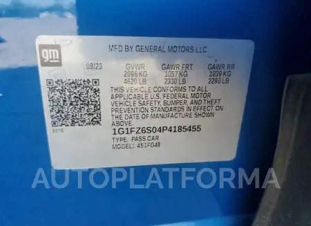 CHEVROLET BOLT EUV P 2023 vin 1G1FZ6S04P4185455 from auto auction Copart