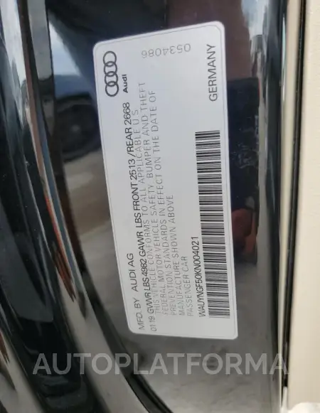 AUDI A5 PREMIUM 2019 vin WAUYNGF50KN004021 from auto auction Copart