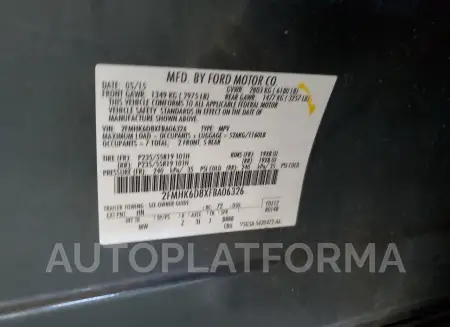 FORD FLEX LIMIT 2015 vin 2FMHK6D8XFBA06326 from auto auction Copart