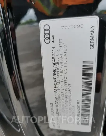 AUDI S5 PREMIUM 2018 vin WAUP4AF53JA002782 from auto auction Copart