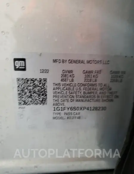 CHEVROLET BOLT EUV L 2023 vin 1G1FY6S0XP4128230 from auto auction Copart