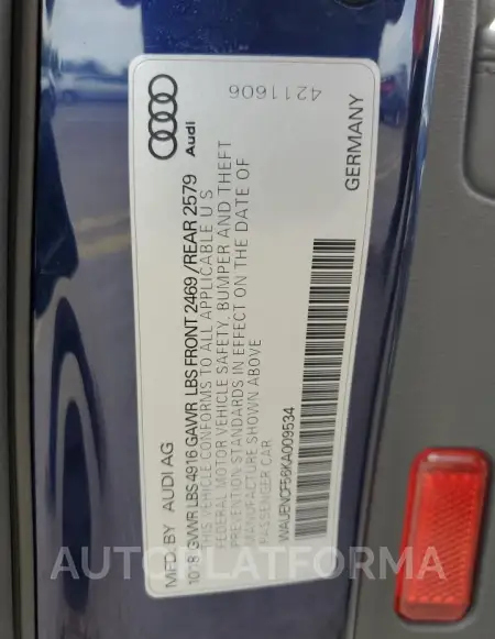 AUDI A5 PREMIUM 2019 vin WAUENCF56KA009534 from auto auction Copart