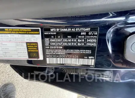 MERCEDES-BENZ GLC 300 2019 vin WDC0G4JB0KV131626 from auto auction Copart