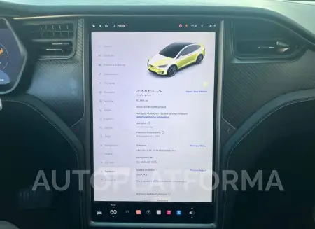 TESLA MODEL X 2021 vin 5YJXCBE20MF325430 from auto auction Copart