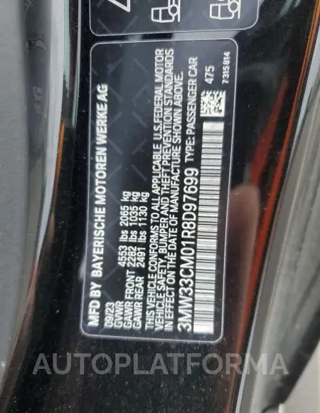 BMW 230XI 2024 vin 3MW33CM01R8D97699 from auto auction Copart