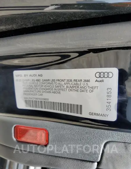 AUDI A5 PREMIUM 2023 vin WAUFACF56PA009850 from auto auction Copart