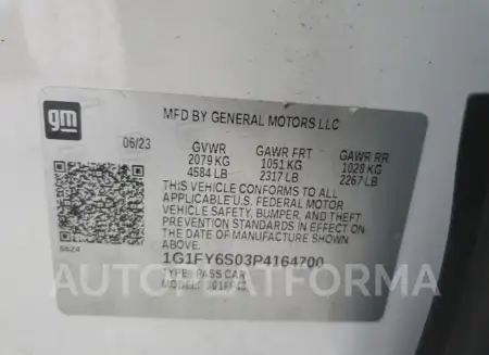 CHEVROLET BOLT EUV L 2023 vin 1G1FY6S03P4164700 from auto auction Copart