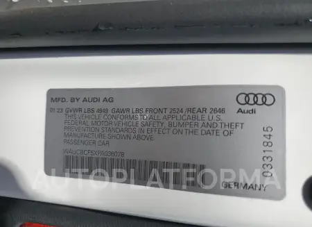 AUDI A5 PREMIUM 2023 vin WAUCBCF5XPA036078 from auto auction Copart