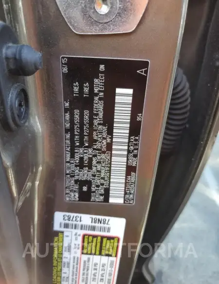 TOYOTA SEQUOIA LI 2015 vin 5TDJY5G11FS125653 from auto auction Copart