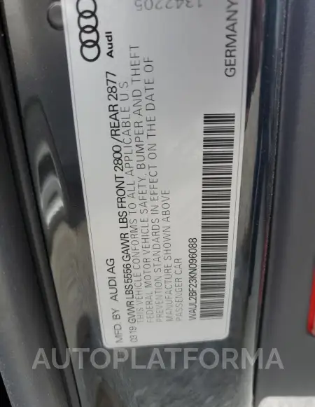 AUDI A6 PREMIUM 2019 vin WAUL2BF23KN096088 from auto auction Copart