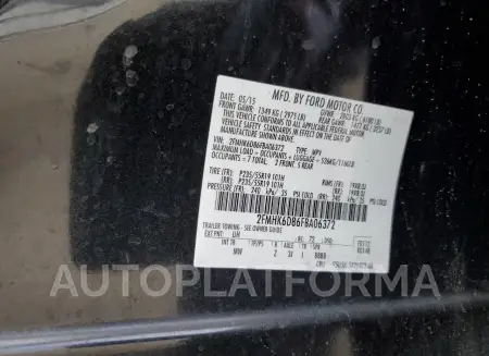 FORD FLEX LIMIT 2015 vin 2FMHK6D86FBA06372 from auto auction Copart