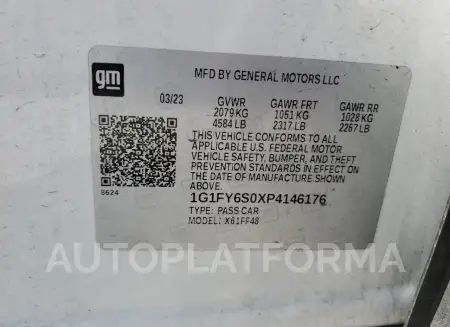 CHEVROLET BOLT EUV L 2023 vin 1G1FY6S0XP4146176 from auto auction Copart