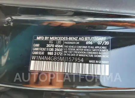 MERCEDES-BENZ GLA 250 2021 vin W1N4N4GB5MJ157954 from auto auction Copart