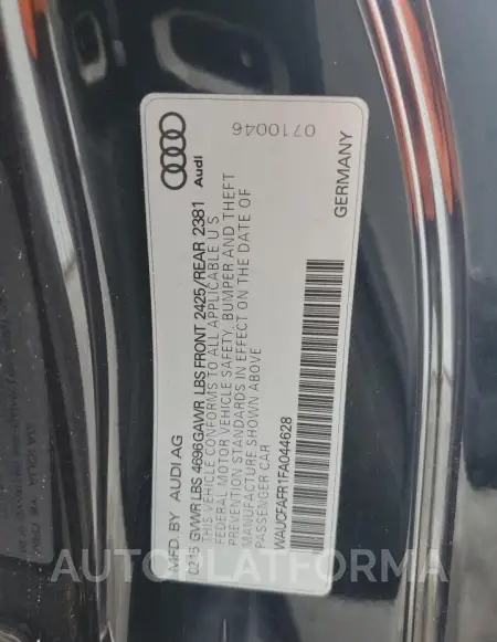 AUDI A5 PREMIUM 2015 vin WAUCFAFR1FA044628 from auto auction Copart