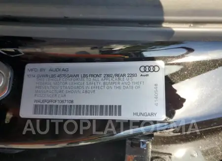 AUDI A3 PREMIUM 2015 vin WAUEFGFF0F1067108 from auto auction Copart