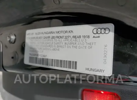 AUDI TT 2016 vin TRUC5AFV3G1023841 from auto auction Copart