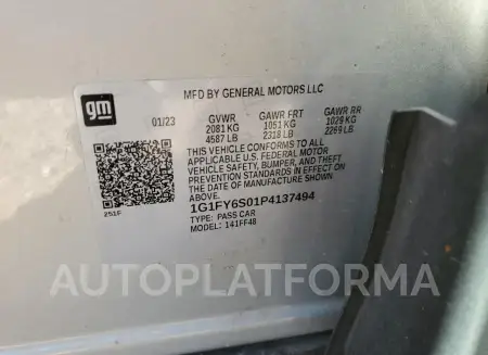 CHEVROLET BOLT EUV L 2023 vin 1G1FY6S01P4137494 from auto auction Copart