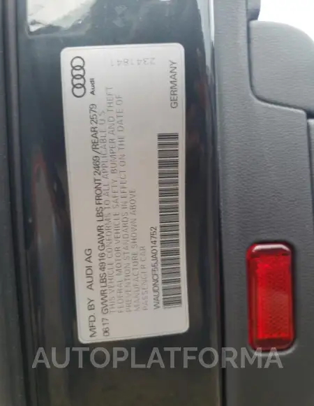 AUDI A5 PREMIUM 2018 vin WAUDNCF55JA014752 from auto auction Copart