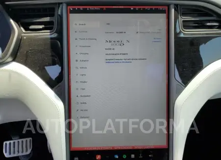 TESLA MODEL X 2018 vin 5YJXCAE2XJF126973 from auto auction Copart