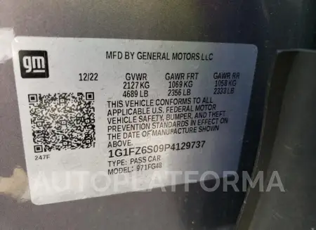 CHEVROLET BOLT EUV P 2023 vin 1G1FZ6S09P4129737 from auto auction Copart