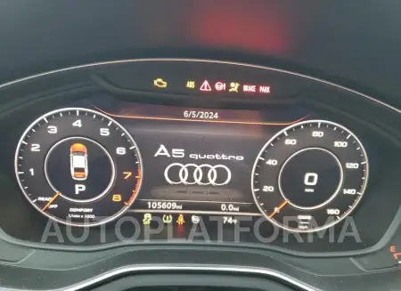 AUDI A5 PREMIUM 2018 vin WAUENCF55JA130991 from auto auction Copart