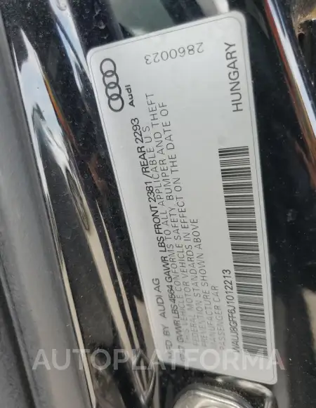 AUDI A3 PREMIUM 2018 vin WAUJ8GFF6J1012213 from auto auction Copart