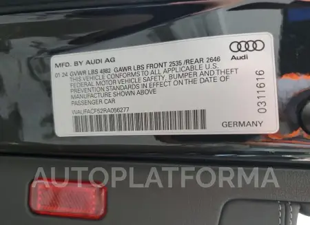 AUDI A5 PREMIUM 2024 vin WAUFACF52RA056277 from auto auction Copart