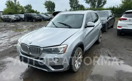 BMW X3 XDRIVE2 2016 vin 5UXWX9C5XG0D75956 from auto auction Copart