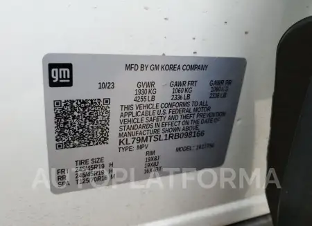 CHEVROLET TRAILBLAZE 2024 vin KL79MTSL1RB098166 from auto auction Copart