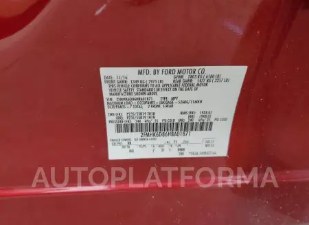 FORD FLEX LIMIT 2017 vin 2FMHK6D86HBA01871 from auto auction Copart