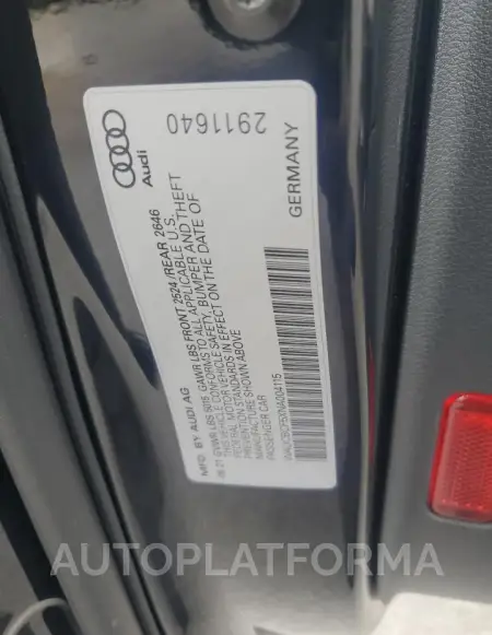 AUDI A5 PREMIUM 2022 vin WAUCBCF5XNA004115 from auto auction Copart