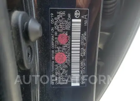 TOYOTA MIRAI 2019 vin JTDBVRBD1KA006255 from auto auction Copart