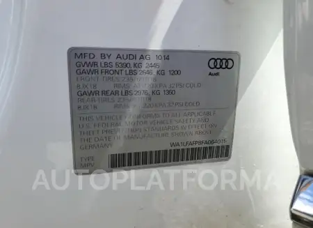 AUDI Q5 PREMIUM 2015 vin WA1LFAFP8FA064015 from auto auction Copart