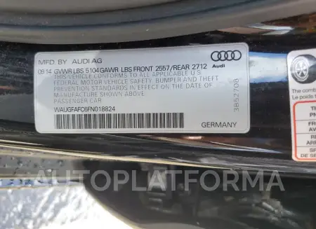 AUDI A6 PREMIUM 2015 vin WAUGFAFC6FN018824 from auto auction Copart