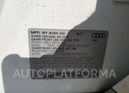 AUDI Q5 PREMIUM 2018 vin WA1BNAFY0J2005471 from auto auction Copart