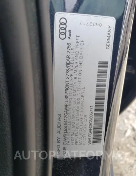 AUDI A6 PREMIUM 2016 vin WAUFGAFC9GN005771 from auto auction Copart