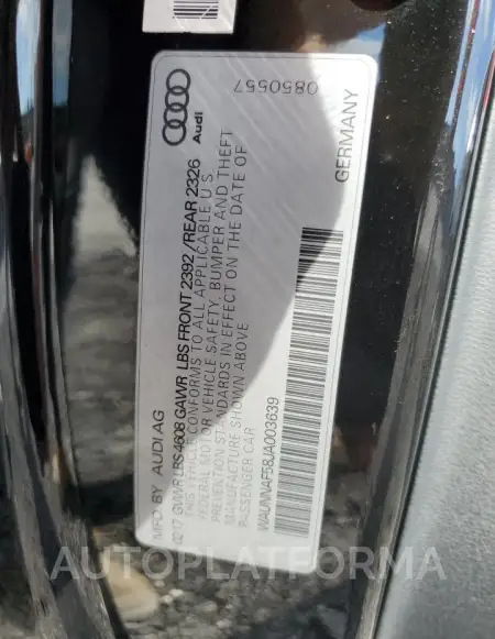 AUDI A5 PREMIUM 2018 vin WAUNNAF58JA003639 from auto auction Copart