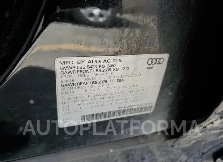 AUDI Q5 PREMIUM 2016 vin WA1L2AFP4GA028089 from auto auction Copart