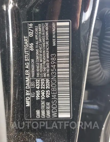 MERCEDES-BENZ CLA 250 2016 vin WDDSJ4EB0GN354983 from auto auction Copart