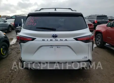 TOYOTA SIENNA XLE 2022 vin 5TDYRKEC3NS091521 from auto auction Copart