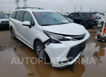 TOYOTA SIENNA XLE 2022 vin 5TDYRKEC3NS091521 from auto auction Copart