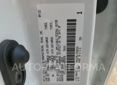 TOYOTA TUNDRA CRE 2022 vin 5TFLA5DB4NX055830 from auto auction Copart