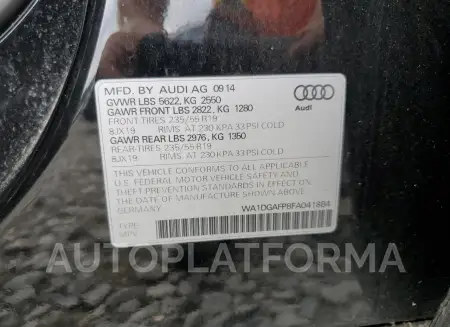 AUDI Q5 PREMIUM 2015 vin WA1DGAFP8FA041884 from auto auction Copart