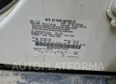 FORD ECOSPORT T 2018 vin MAJ6P1WL9JC176256 from auto auction Copart