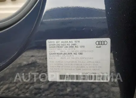 AUDI Q5 PREMIUM 2017 vin WA1C2AFP0HA073175 from auto auction Copart